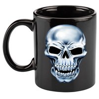 Chrome Skull 11oz C Handle Ceramic Mug