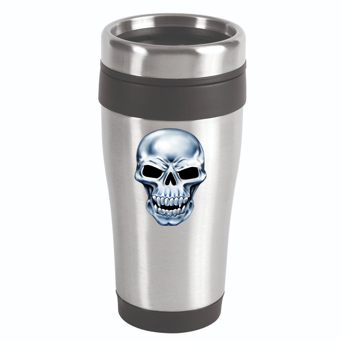 Chrome Skull 16oz Travel Tumbler