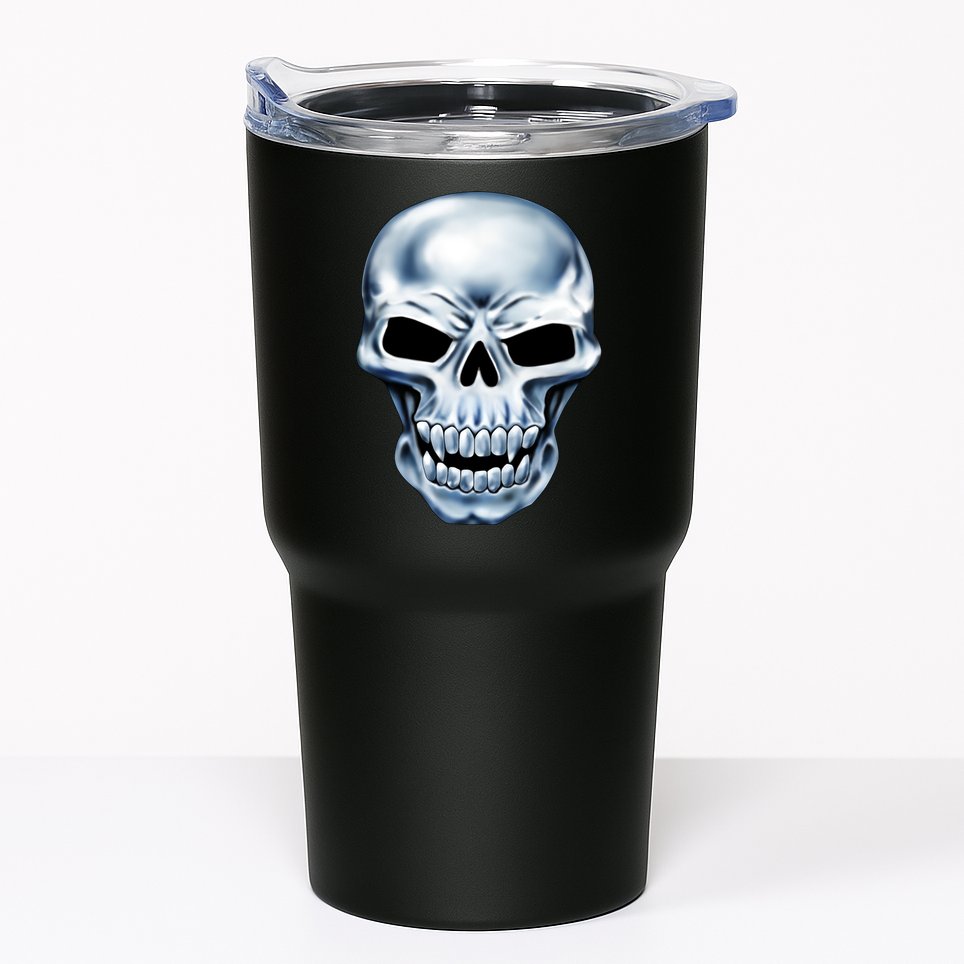 Chrome Skull Tumbler