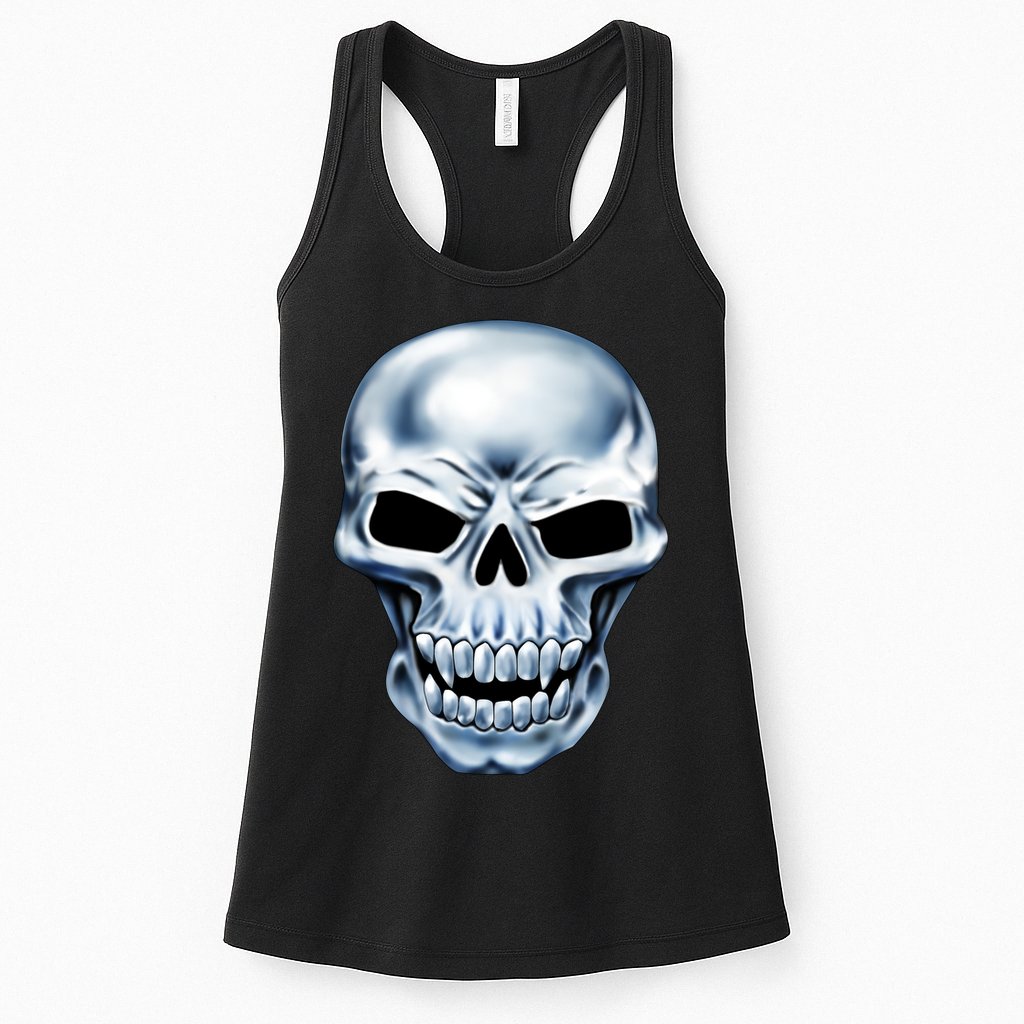 Chrome Skull Womens Tank Top