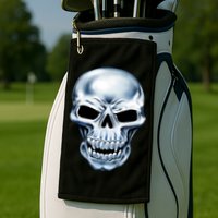 Chrome Skull Golf Towel