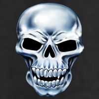 Chrome Skull Golf Towel