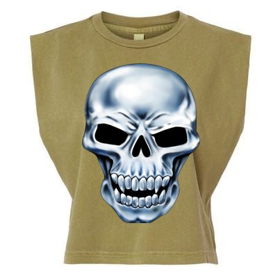 Chrome Skull Garment-Dyed Women's Muscle Tee