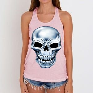 Chrome Skull Women's Knotted Racerback Tank