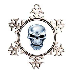 Chrome Skull Metallic Star Ornament