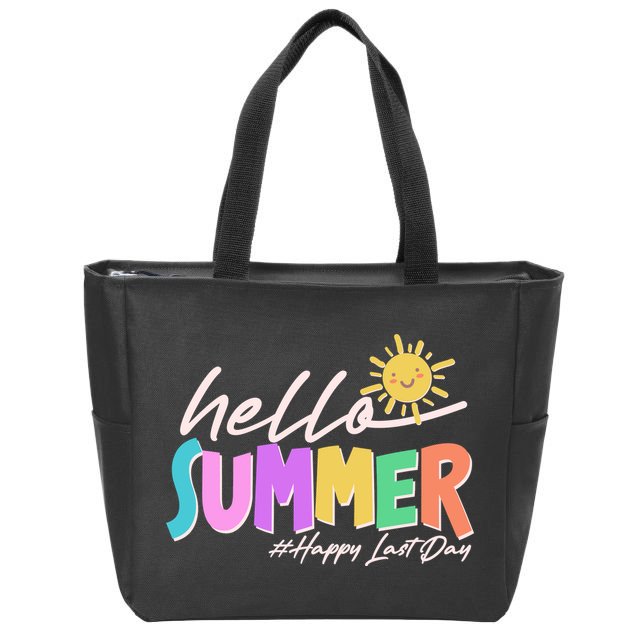 Cute Hello Summer #Happy Last Day Zip Tote Bag