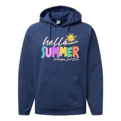 Cute Hello Summer #Happy Last Day Performance Fleece Hoodie