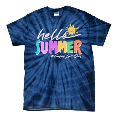 Cute Hello Summer #Happy Last Day Tie-Dye T-Shirt