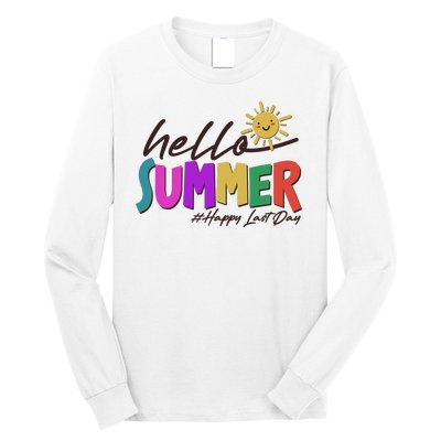 Cute Hello Summer #Happy Last Day Long Sleeve Shirt