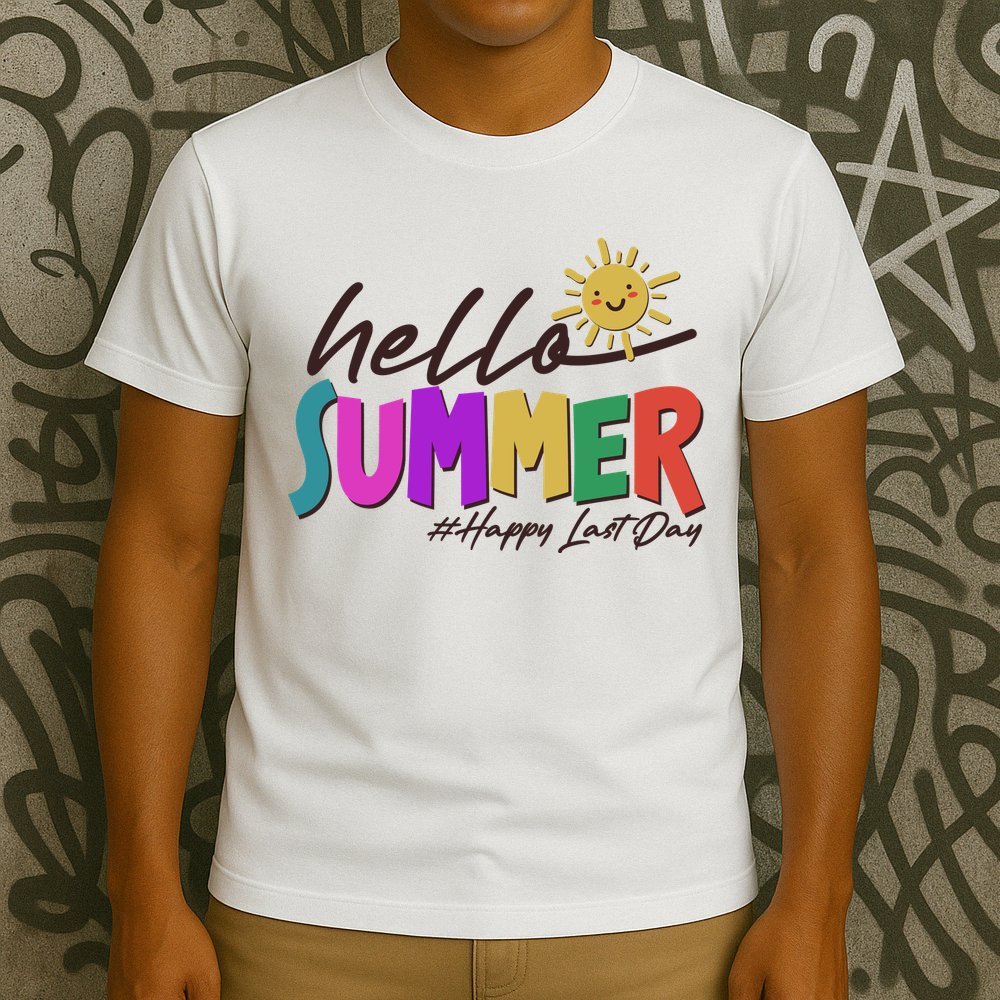 Cute Hello Summer #Happy Last Day T-Shirt