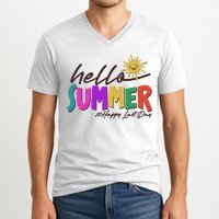 Cute Hello Summer #Happy Last Day V-Neck T-Shirt