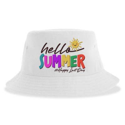 Cute Hello Summer #Happy Last Day Sustainable Bucket Hat