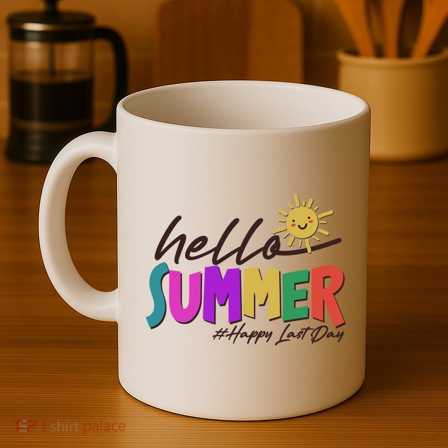 Cute Hello Summer #Happy Last Day Mug