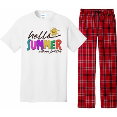 Cute Hello Summer #Happy Last Day Pajama Set