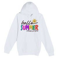 Cute Hello Summer #Happy Last Day Premium Pullover Hoodie