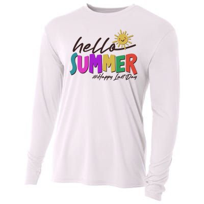 Cute Hello Summer #Happy Last Day Cooling Performance Long Sleeve Crew