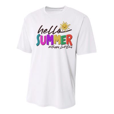 Cute Hello Summer #Happy Last Day Performance Sprint T-Shirt