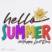 Cute Hello Summer #Happy Last Day Poster