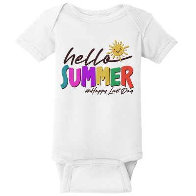 Cute Hello Summer #Happy Last Day Baby Bodysuit