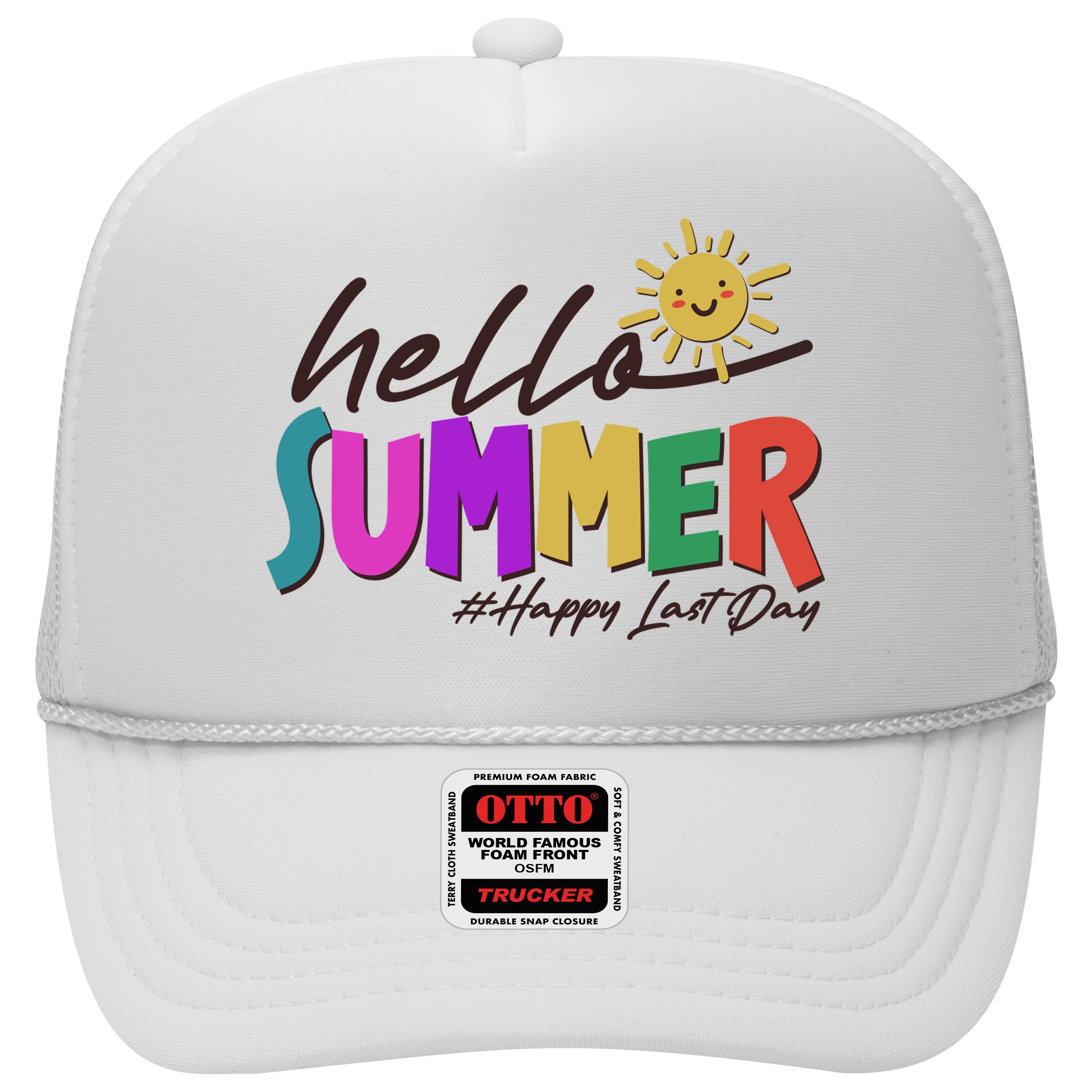 Cute Hello Summer #Happy Last Day Hat