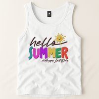 Cute Hello Summer #Happy Last Day Tank Top