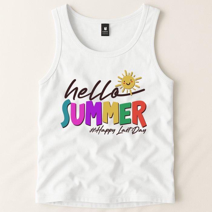 Cute Hello Summer #Happy Last Day Tank Top