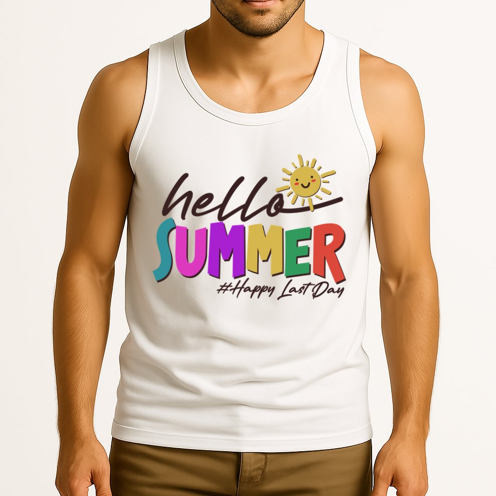 Cute Hello Summer #Happy Last Day Tank Top