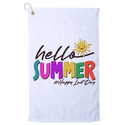 Cute Hello Summer #Happy Last Day Golf Towel