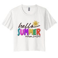 Cute Hello Summer #Happy Last Day Crop Top
