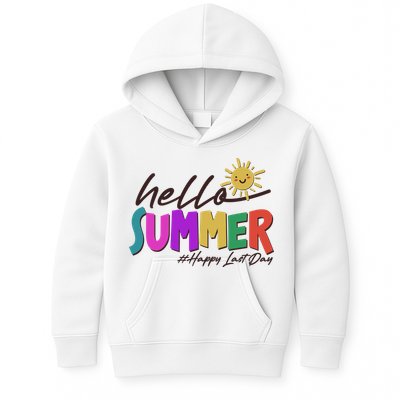 Cute Hello Summer #Happy Last Day Kids Hoodie