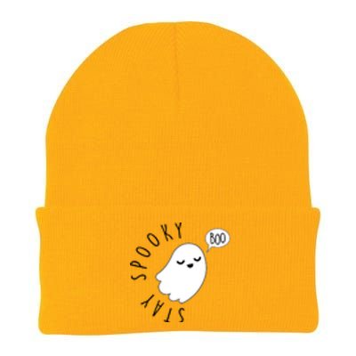 Cute Halloween Stay Spooky Ghost Knit Cap Winter Beanie