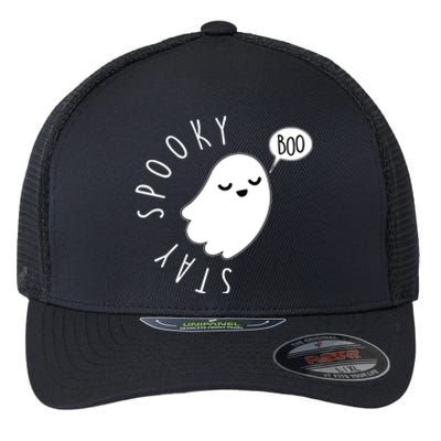 Cute Halloween Stay Spooky Ghost Flexfit Unipanel Trucker Cap