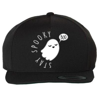 Cute Halloween Stay Spooky Ghost Wool Snapback Cap