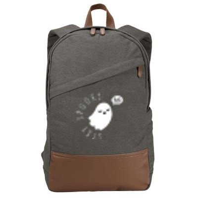 Cute Halloween Stay Spooky Ghost Cotton Canvas Backpack