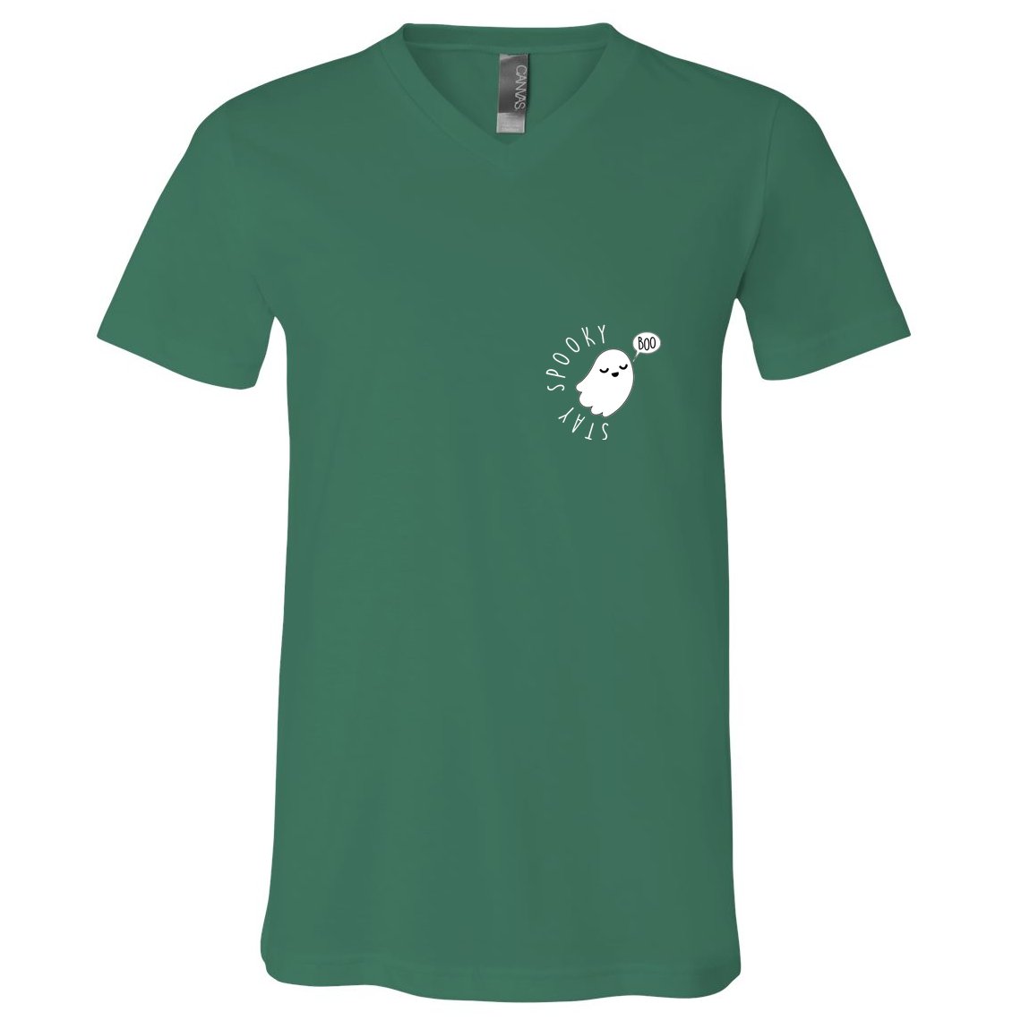 Cute Halloween Stay Spooky Ghost V-Neck T-Shirt