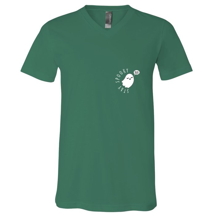 Cute Halloween Stay Spooky Ghost V-Neck T-Shirt