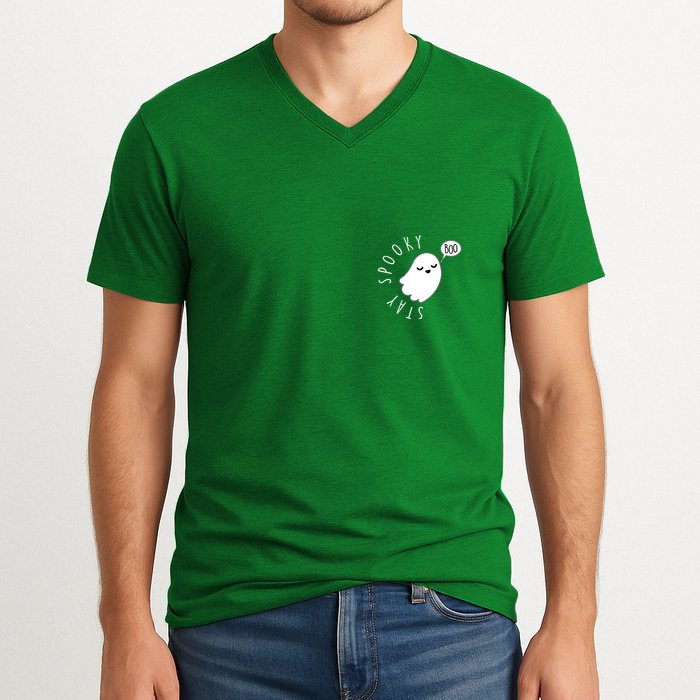 Cute Halloween Stay Spooky Ghost V-Neck T-Shirt