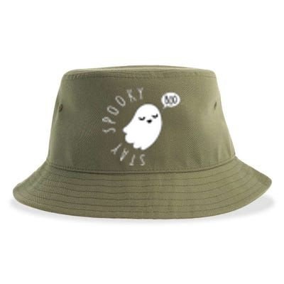 Cute Halloween Stay Spooky Ghost Sustainable Bucket Hat