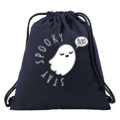 Cute Halloween Stay Spooky Ghost Drawstring Bag