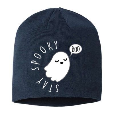 Cute Halloween Stay Spooky Ghost Sustainable Beanie