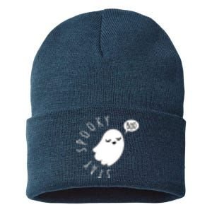 Cute Halloween Stay Spooky Ghost Sustainable Knit Beanie