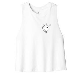 Cute Halloween Stay Spooky Ghost Women's Racerback Cropped Tank