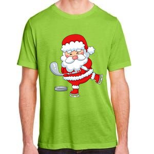 Christmas Hockey Santa Playing Hockey Santa Hockey Player Cute Gift Adult ChromaSoft Performance T-Shirt