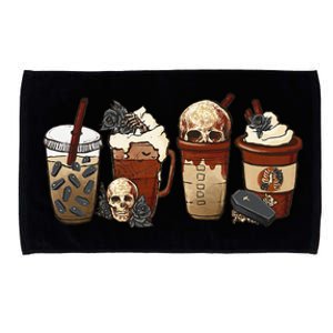 Coffee Halloween Skull Latte Cups Halloween Costume Microfiber Hand Towel