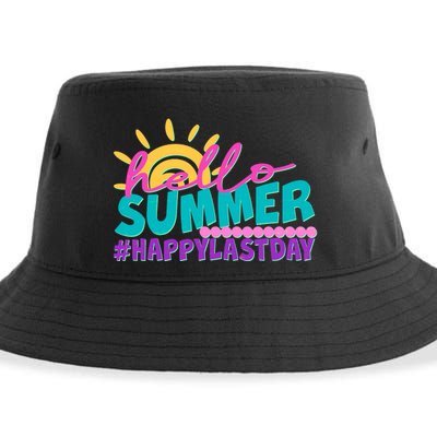 Cute Hello Summer #Happy Last Day Sustainable Bucket Hat