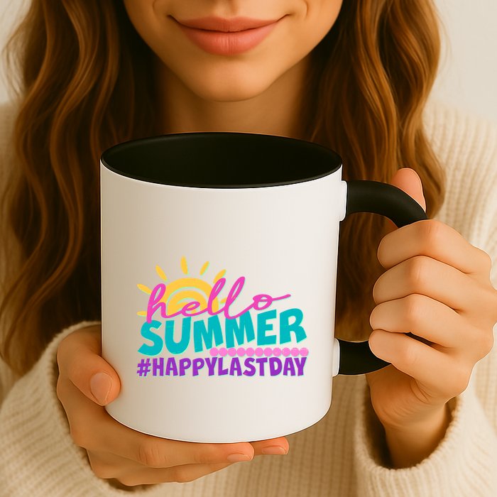 Cute Hello Summer #Happy Last Day Mug
