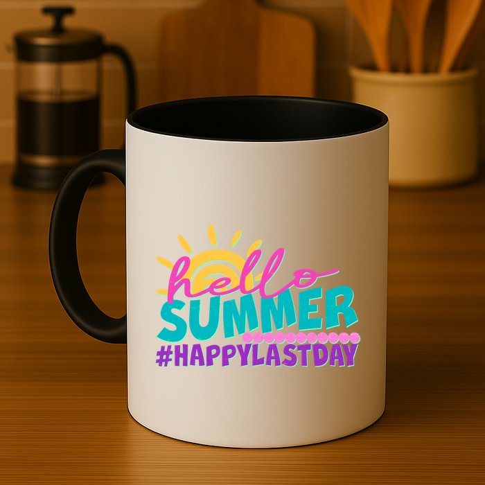 Cute Hello Summer #Happy Last Day Mug