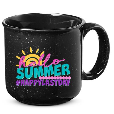 Cute Hello Summer #Happy Last Day 15oz Campfire Ceramic Mug