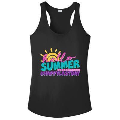 Cute Hello Summer #Happy Last Day Ladies PosiCharge Competitor Racerback Tank