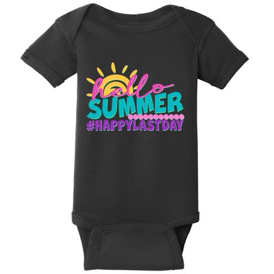 Cute Hello Summer #Happy Last Day Baby Bodysuit